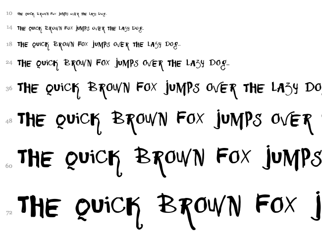 Vtks Squizita font waterfall